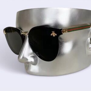 Black and Gold Sunglasses with Bee Detail